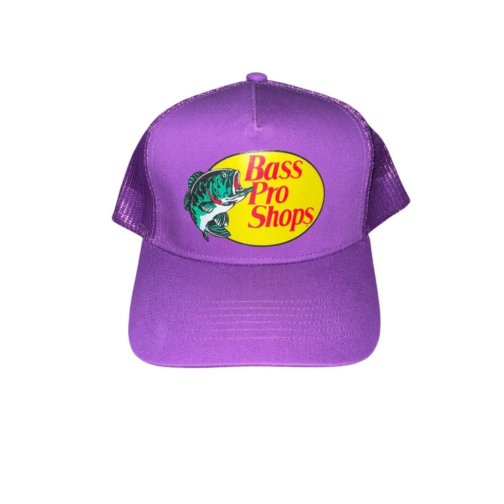 Bass Pro Shops Unisex Trucker Hat OSFM Purple Mesh Snapback Cap